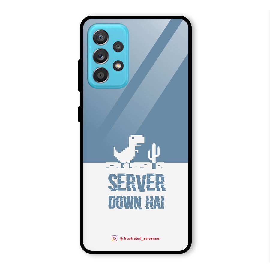 Server Down Hai SteelBlue Glass Back Case for Galaxy A52s 5G