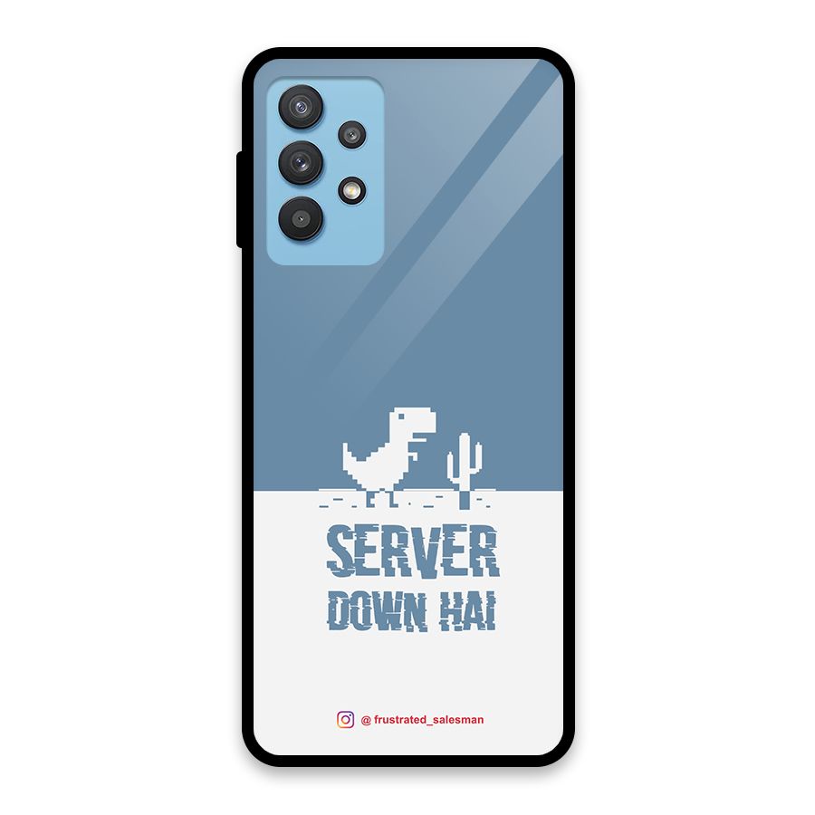 Server Down Hai SteelBlue Glass Back Case for Galaxy M32 5G