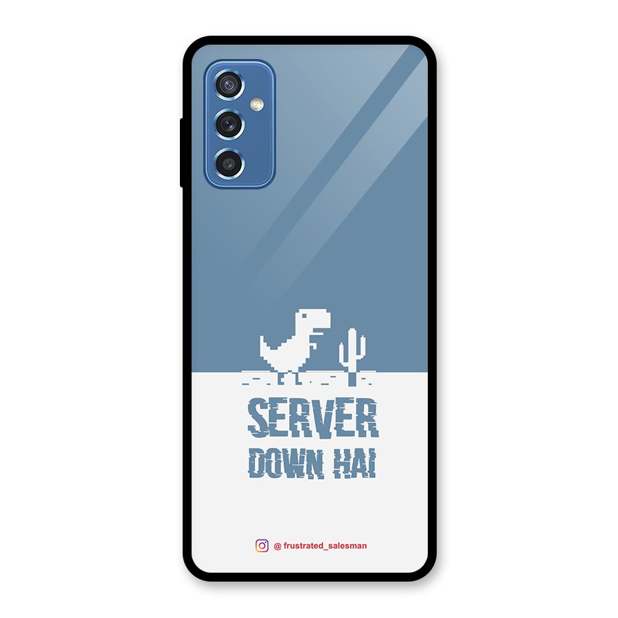 Server Down Hai SteelBlue Glass Back Case for Galaxy M52 5G