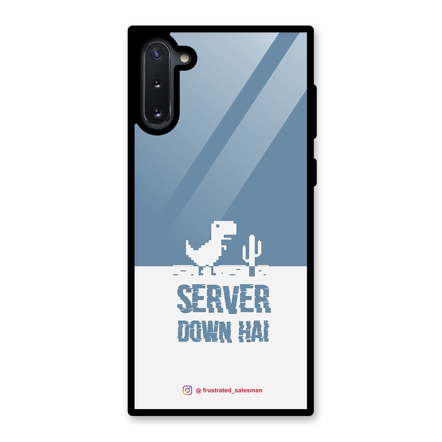 Server Down Hai SteelBlue Glass Back Case for Galaxy Note 10