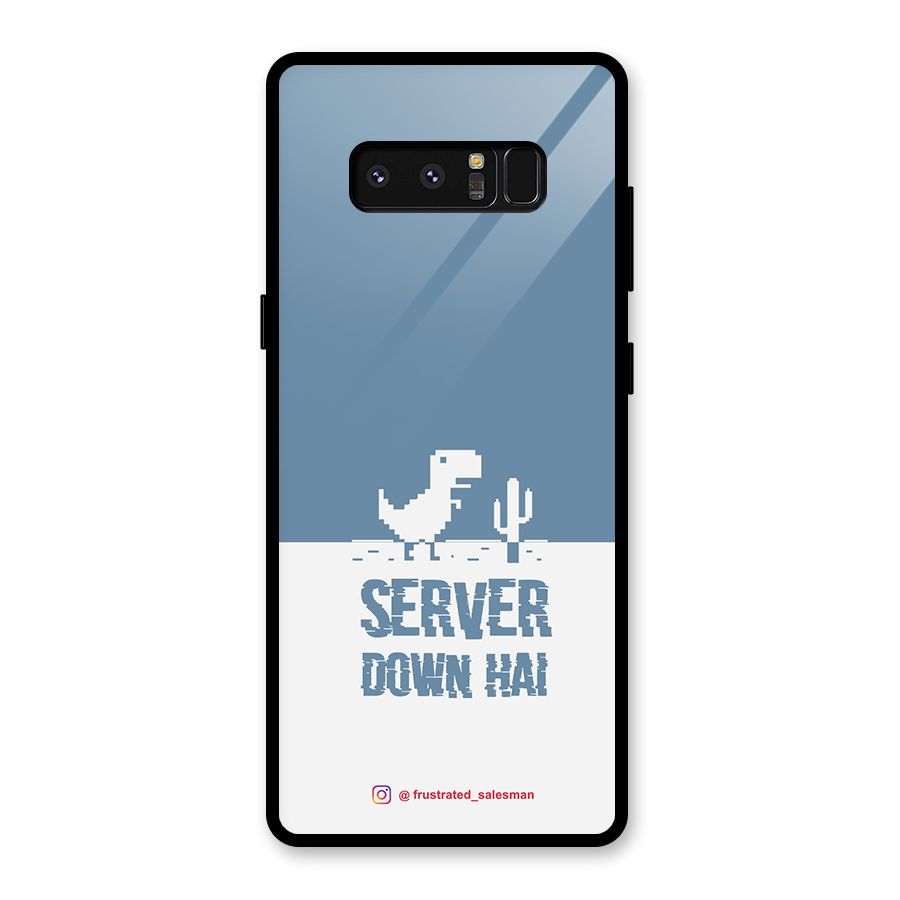 Server Down Hai SteelBlue Glass Back Case for Galaxy Note 8
