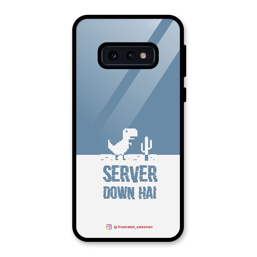 Server Down Hai SteelBlue Glass Back Case for Galaxy S10e