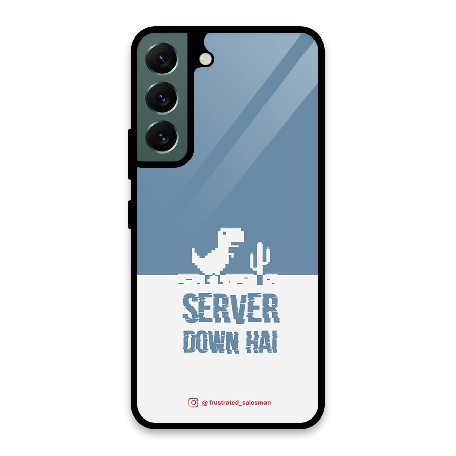 Server Down Hai SteelBlue Glass Back Case for Galaxy S22 5G