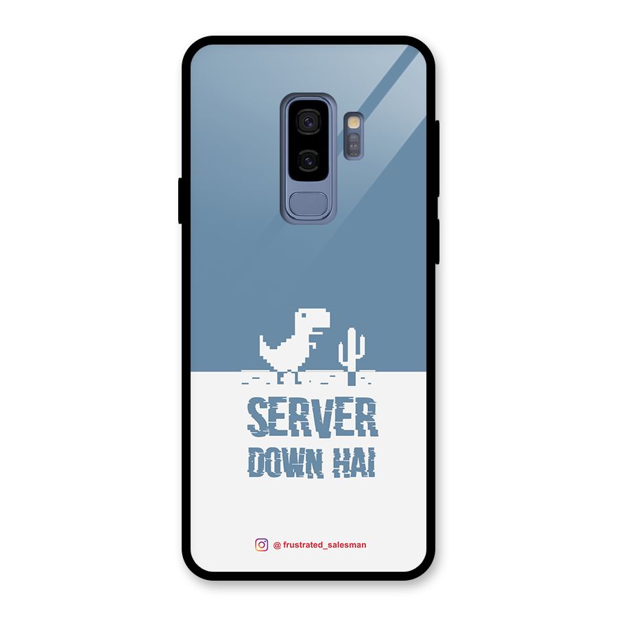 Server Down Hai SteelBlue Glass Back Case for Galaxy S9 Plus