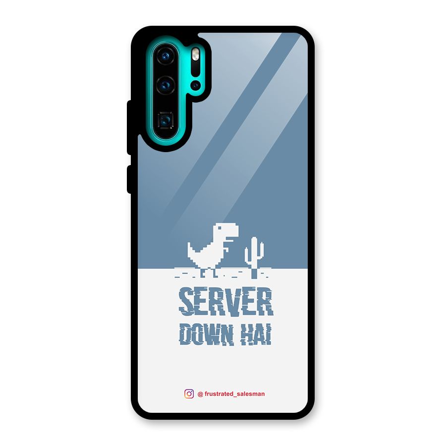 Server Down Hai SteelBlue Glass Back Case for Huawei P30 Pro