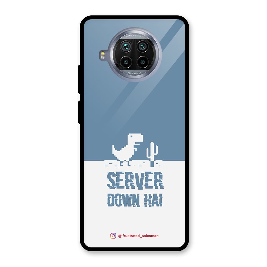 Server Down Hai SteelBlue Glass Back Case for Mi 10i
