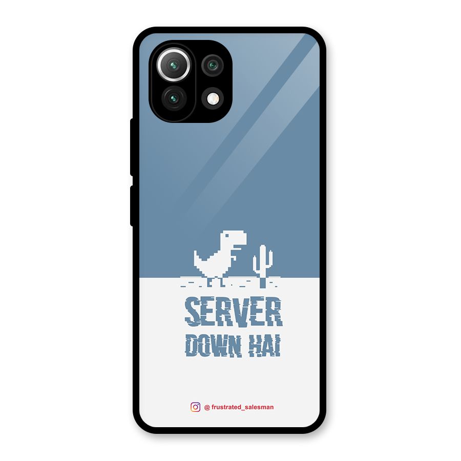 Server Down Hai SteelBlue Glass Back Case for Mi 11 Lite