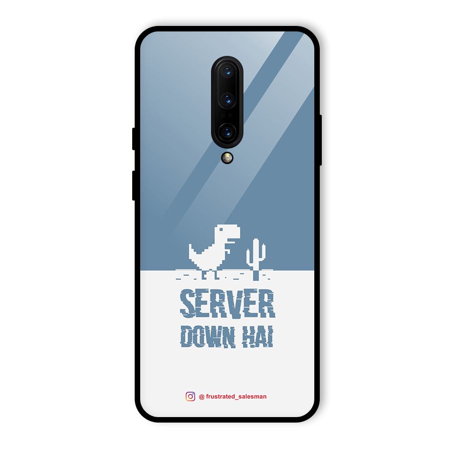 Server Down Hai SteelBlue Glass Back Case for OnePlus 7 Pro