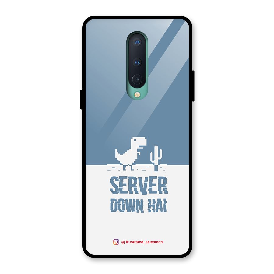 Server Down Hai SteelBlue Glass Back Case for OnePlus 8