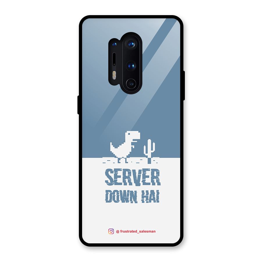 Server Down Hai SteelBlue Glass Back Case for OnePlus 8 Pro