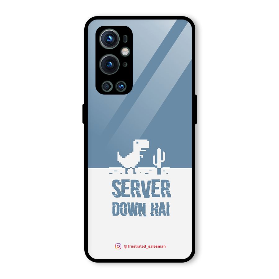 Server Down Hai SteelBlue Glass Back Case for OnePlus 9 Pro