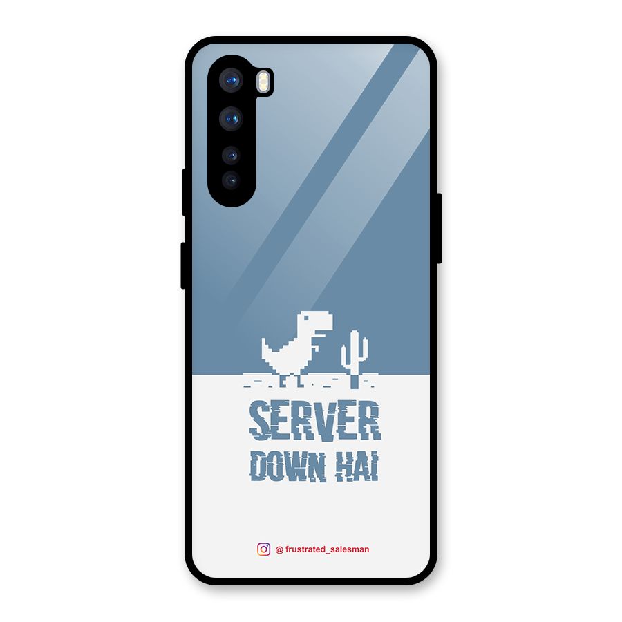 Server Down Hai SteelBlue Glass Back Case for OnePlus Nord