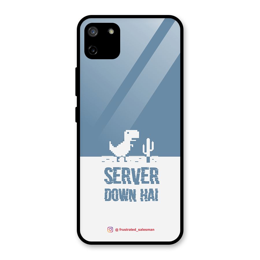 Server Down Hai SteelBlue Glass Back Case for Realme C11
