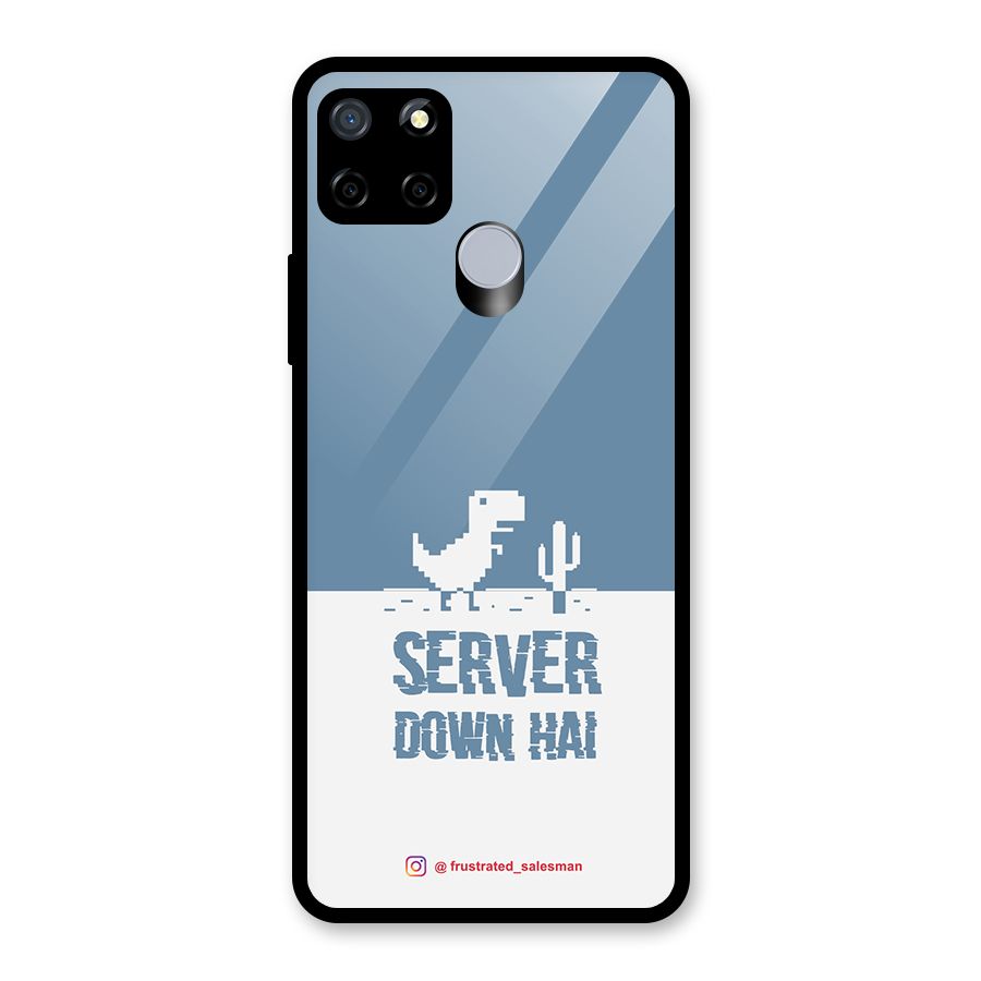 Server Down Hai SteelBlue Glass Back Case for Realme Narzo 20
