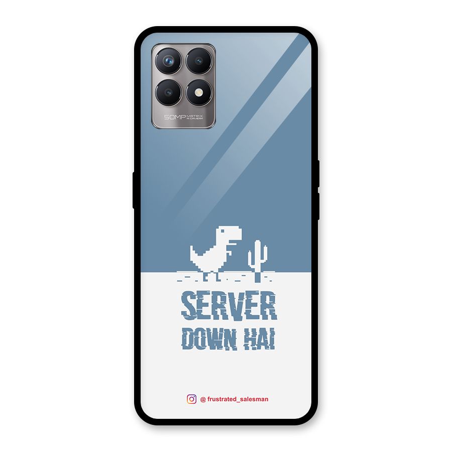 Server Down Hai SteelBlue Glass Back Case for Realme Narzo 50