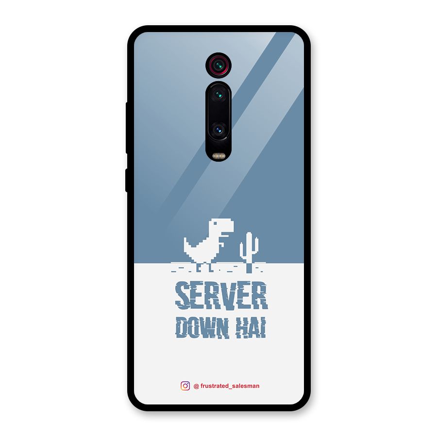 Server Down Hai SteelBlue Glass Back Case for Redmi K20