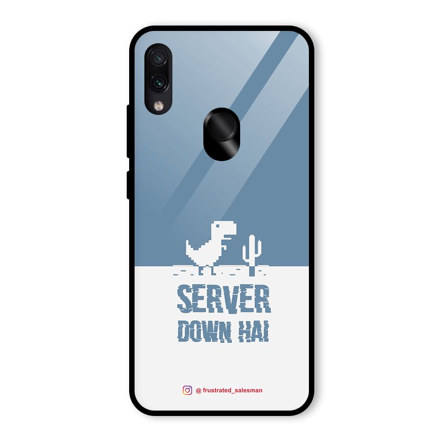 Server Down Hai SteelBlue Glass Back Case for Redmi Note 7