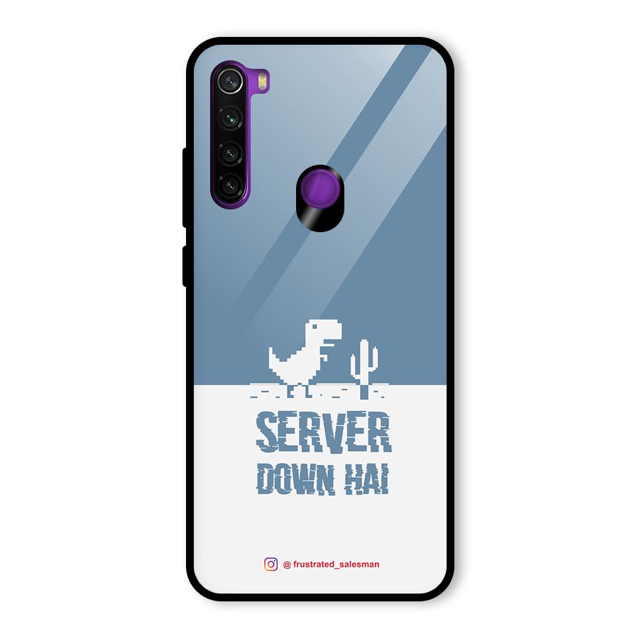 Server Down Hai SteelBlue Glass Back Case for Redmi Note 8