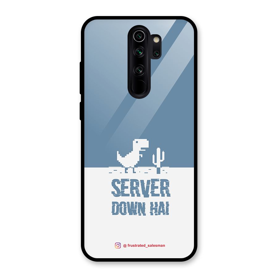 Server Down Hai SteelBlue Glass Back Case for Redmi Note 8 Pro