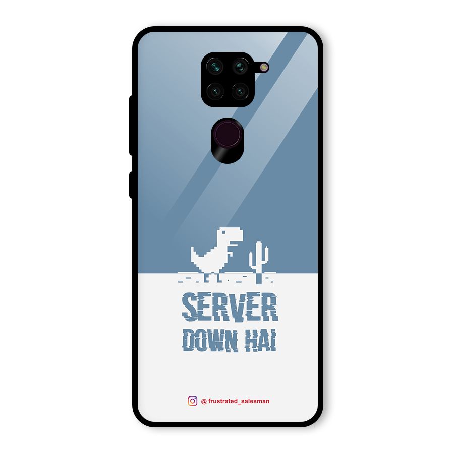 Server Down Hai SteelBlue Glass Back Case for Redmi Note 9