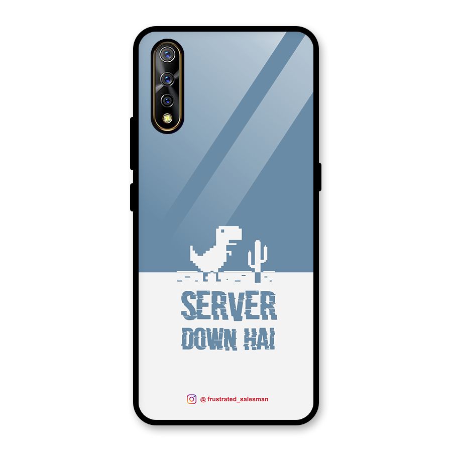 Server Down Hai SteelBlue Glass Back Case for Vivo S1