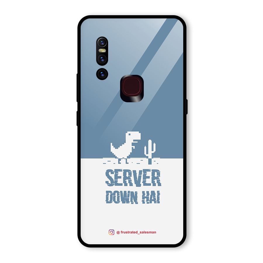 Server Down Hai SteelBlue Glass Back Case for Vivo V15