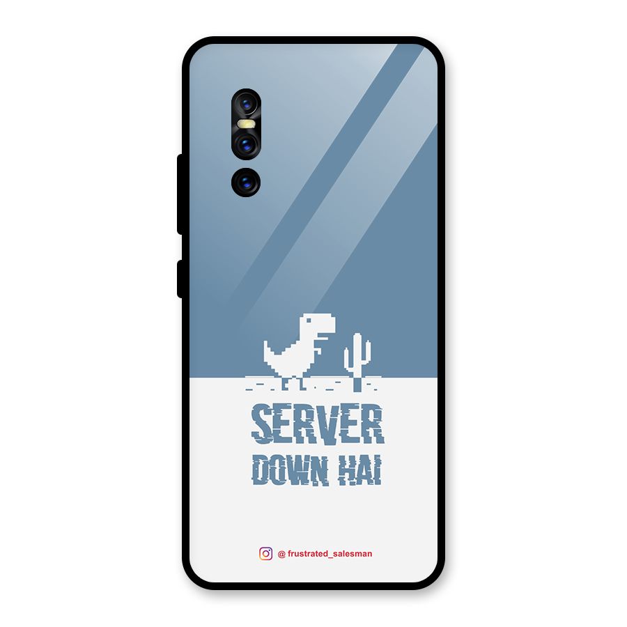 Server Down Hai SteelBlue Glass Back Case for Vivo V15 Pro