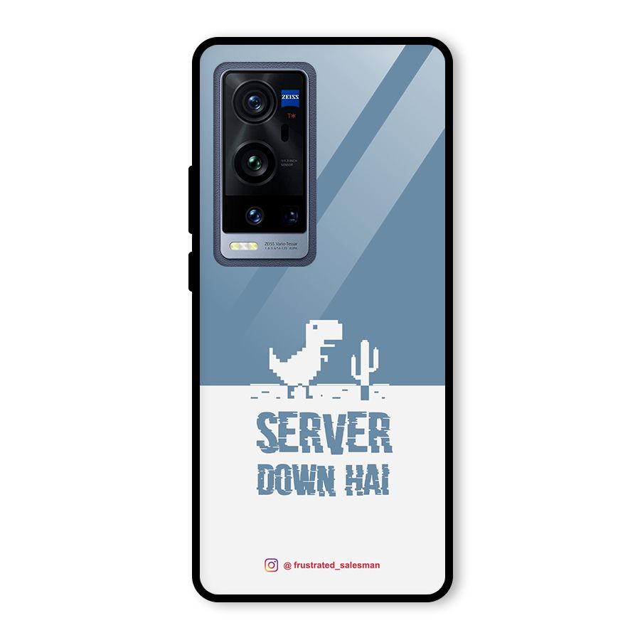 Server Down Hai SteelBlue Glass Back Case for Vivo X60 Pro Plus