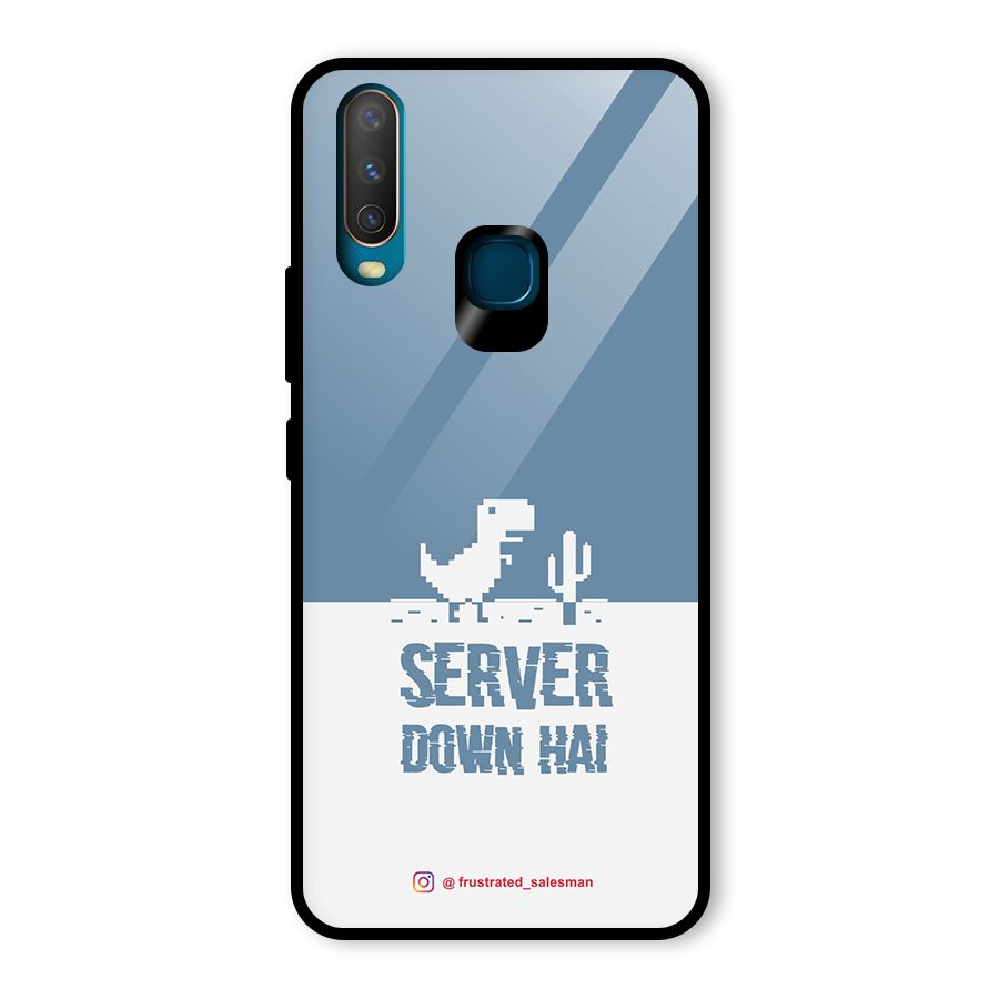 Server Down Hai SteelBlue Glass Back Case for Vivo Y12