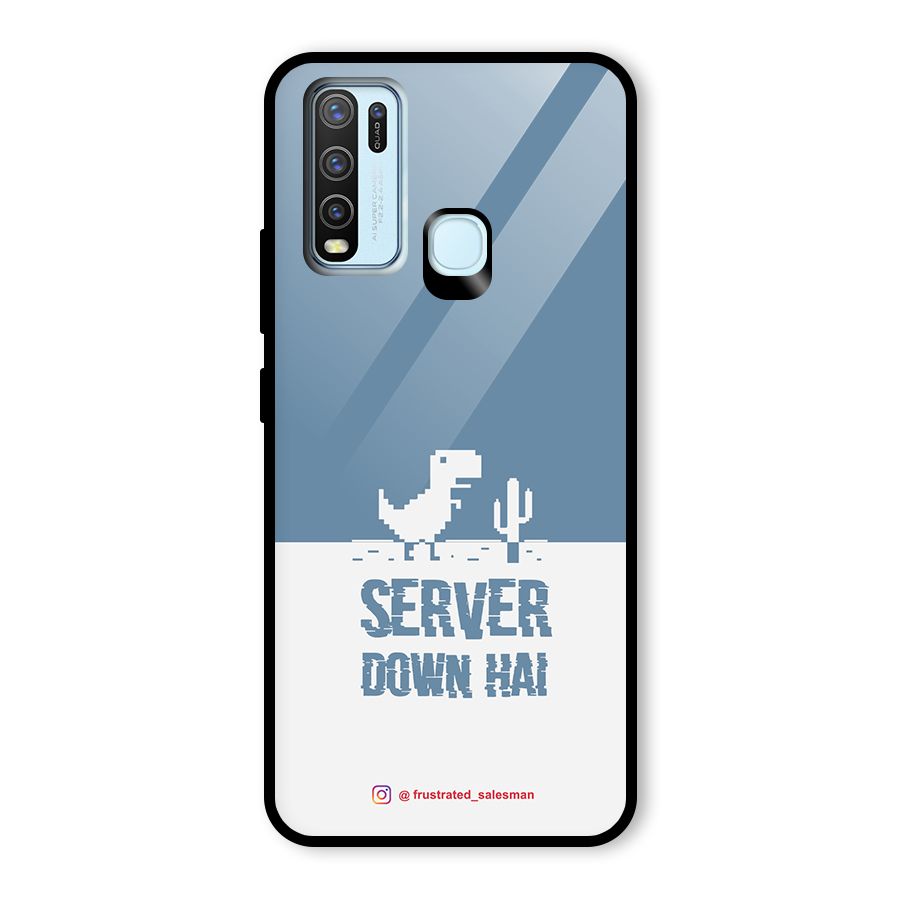Server Down Hai SteelBlue Glass Back Case for Vivo Y30