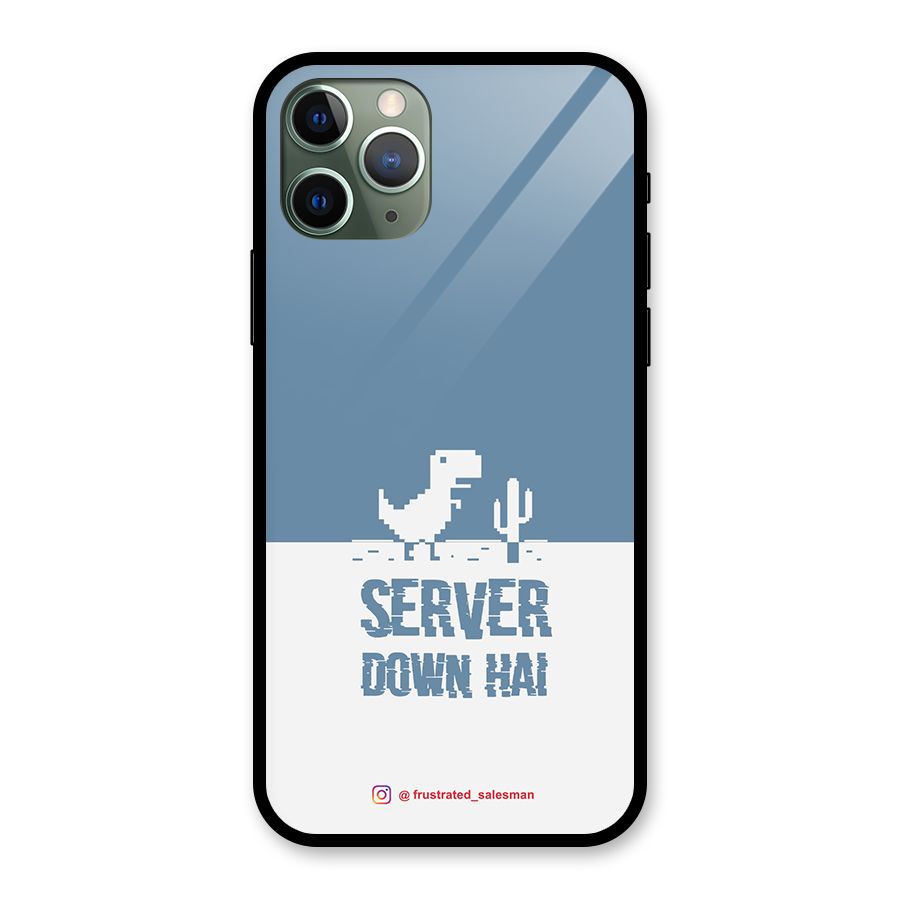 Server Down Hai SteelBlue Glass Back Case for iPhone 11 Pro
