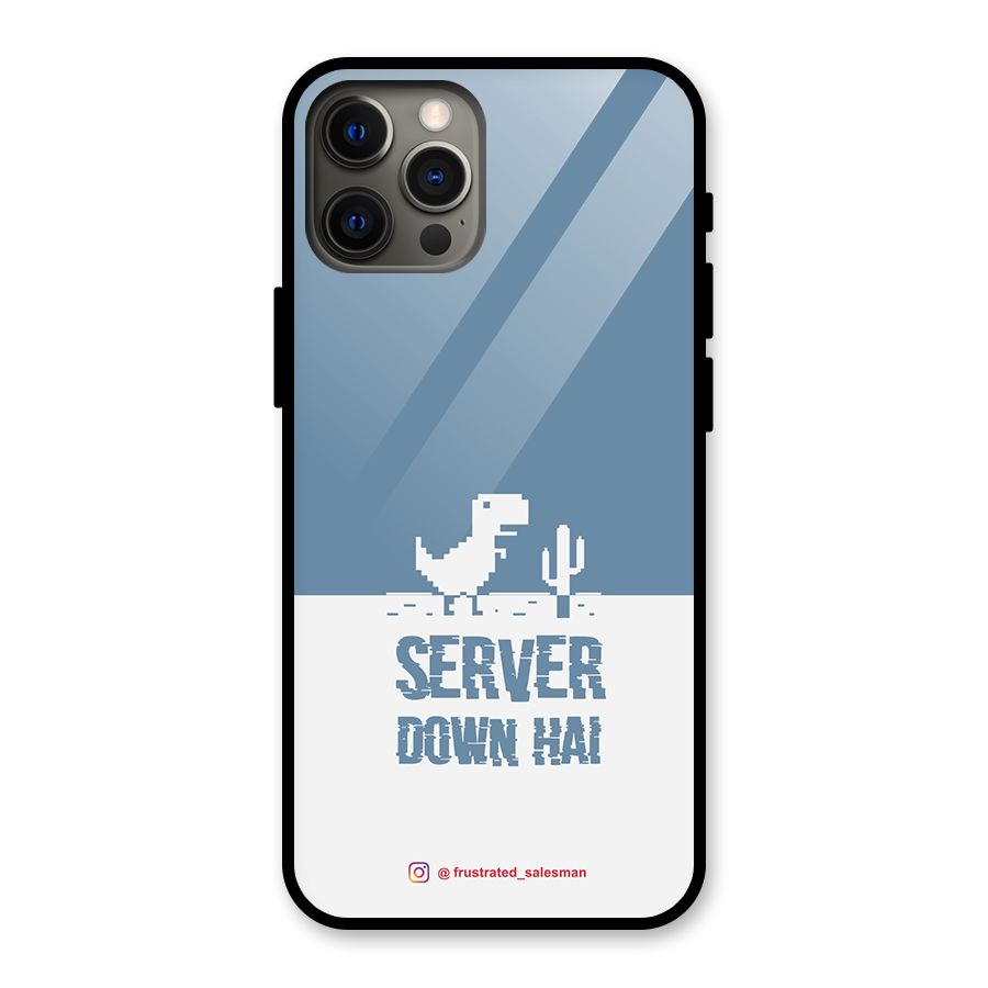 Server Down Hai SteelBlue Glass Back Case for iPhone 12 Pro Max