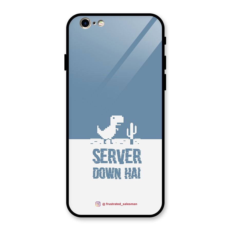 Server Down Hai SteelBlue Glass Back Case for iPhone 6 6S