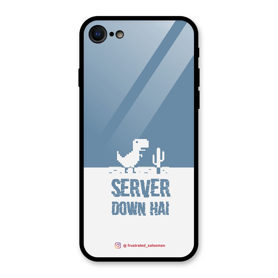 Server Down Hai SteelBlue Glass Back Case for iPhone 7