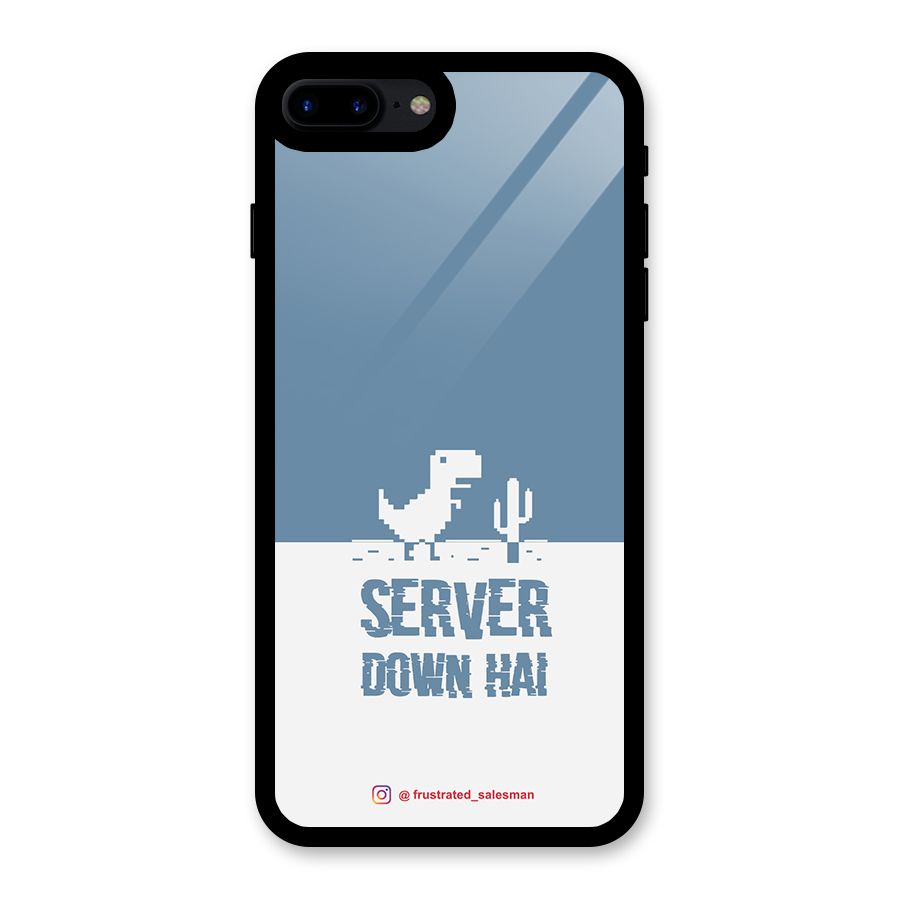 Server Down Hai SteelBlue Glass Back Case for iPhone 7 Plus