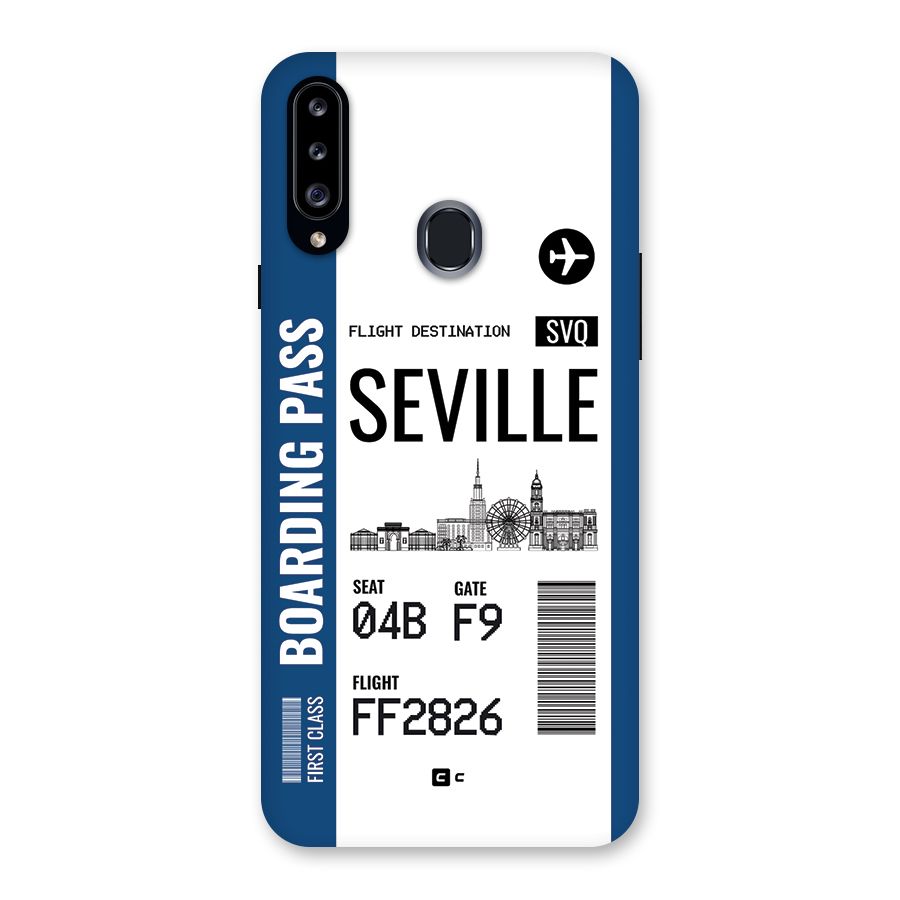 Seville Boarding Pass Back Case for Galaxy A20s