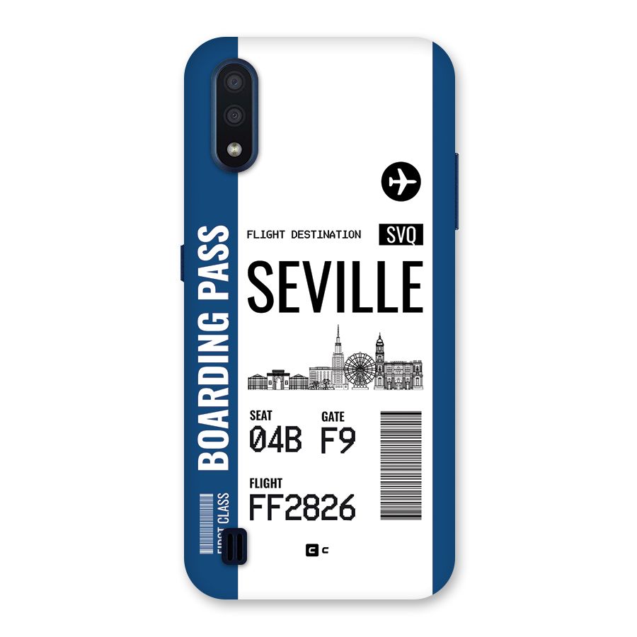 Seville Boarding Pass Back Case for Galaxy M01