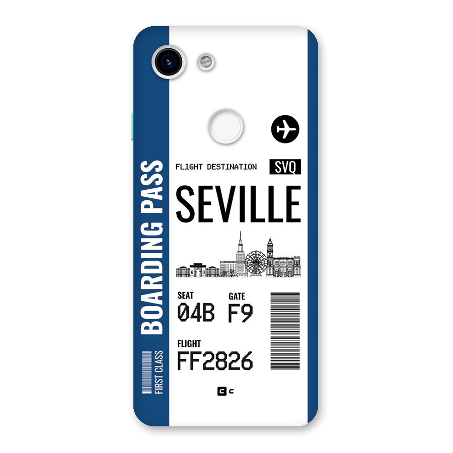 Seville Boarding Pass Back Case for Google Pixel 3