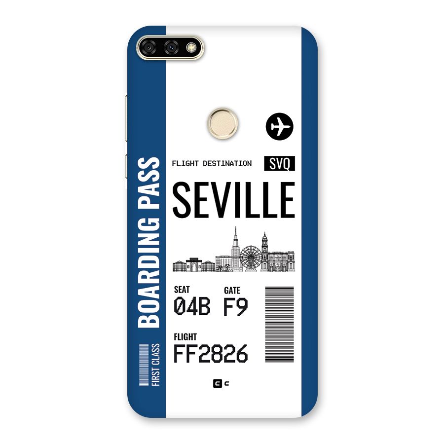 Seville Boarding Pass Back Case for Honor 7A