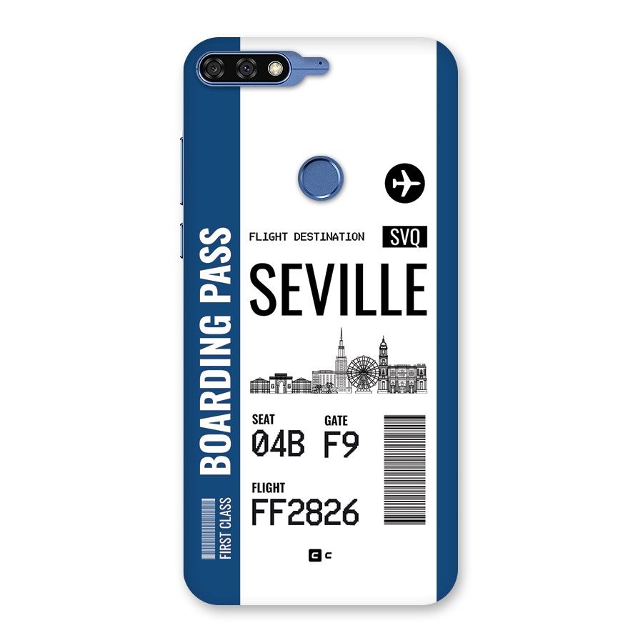 Seville Boarding Pass Back Case for Honor 7C