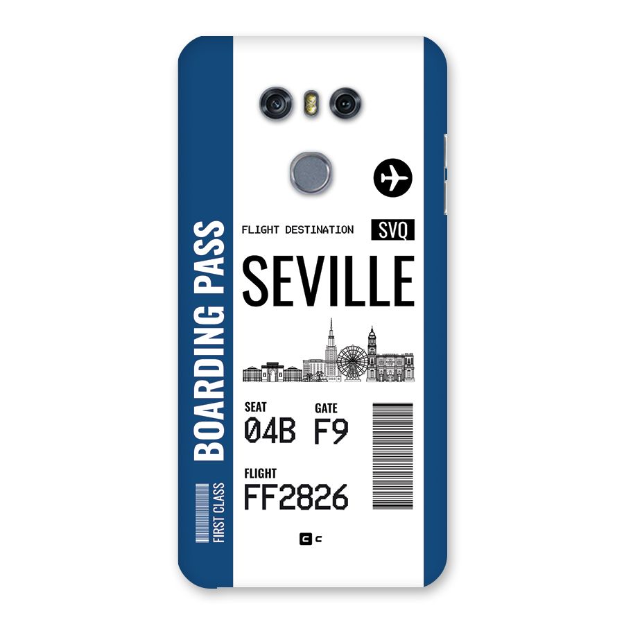 Seville Boarding Pass Back Case for LG G6