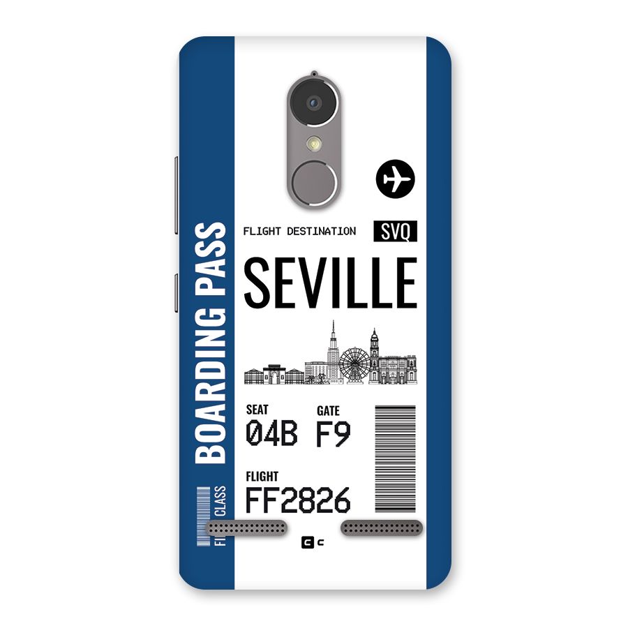 Seville Boarding Pass Back Case for Lenovo K6