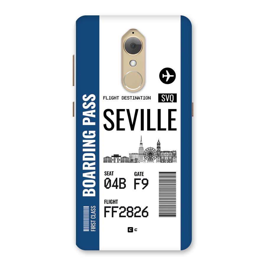 Seville Boarding Pass Back Case for Lenovo K8