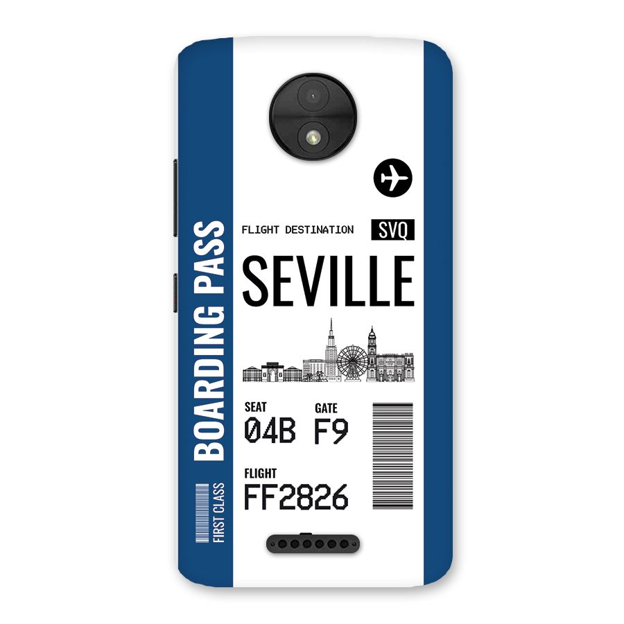 Seville Boarding Pass Back Case for Moto C