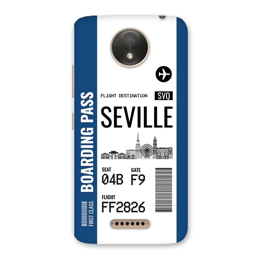 Seville Boarding Pass Back Case for Moto C Plus