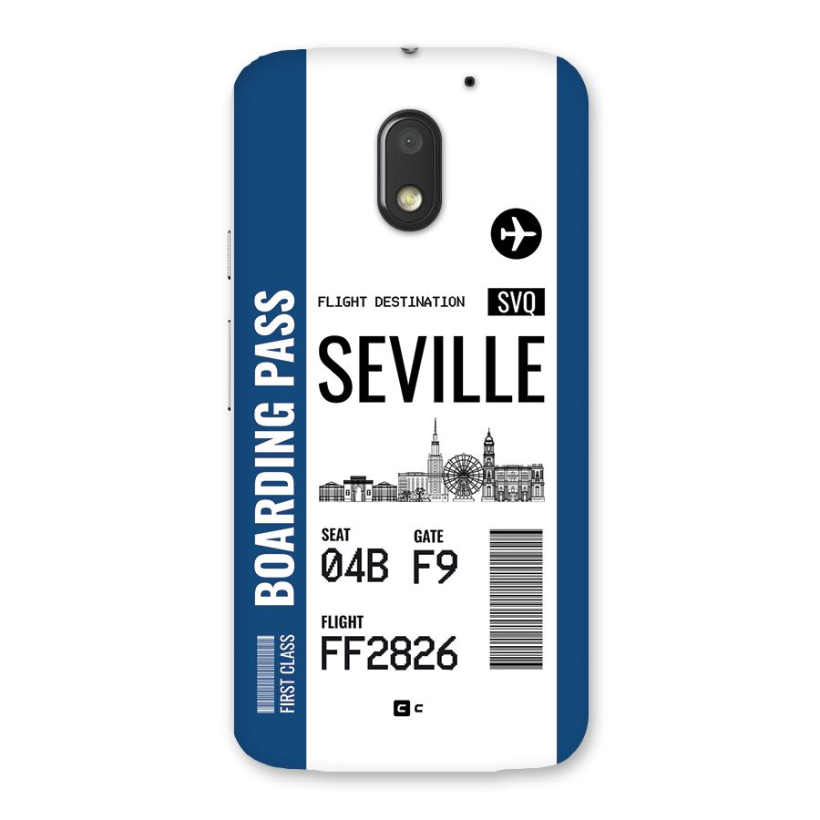 Seville Boarding Pass Back Case for Moto E3 Power