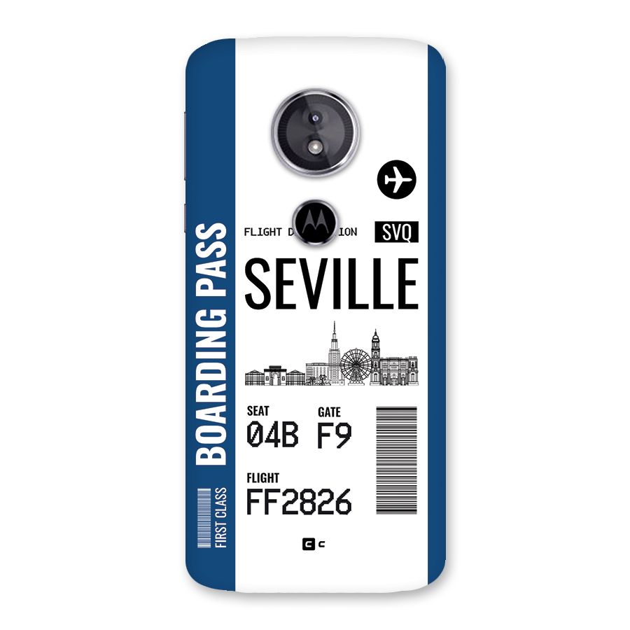 Seville Boarding Pass Back Case for Moto E5