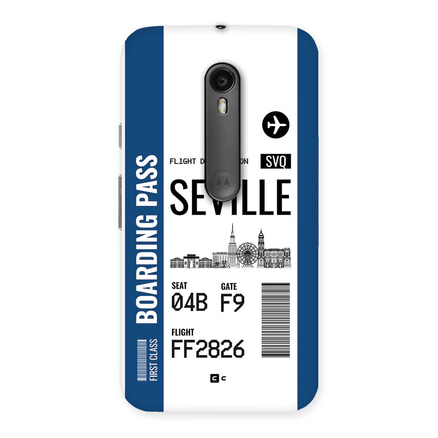 Seville Boarding Pass Back Case for Moto G3