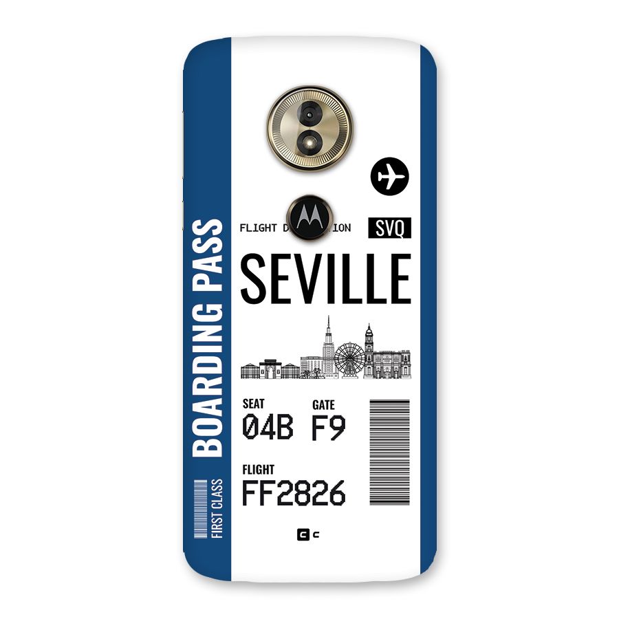 Seville Boarding Pass Back Case for Moto G6 Play