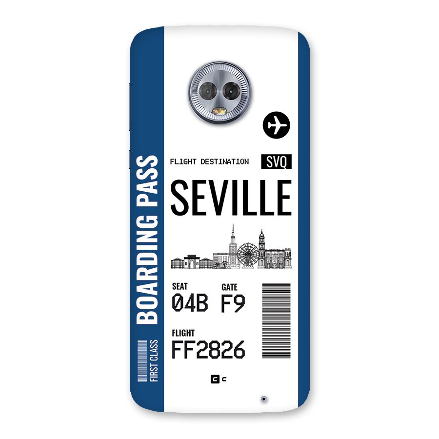 Seville Boarding Pass Back Case for Moto G6 Plus